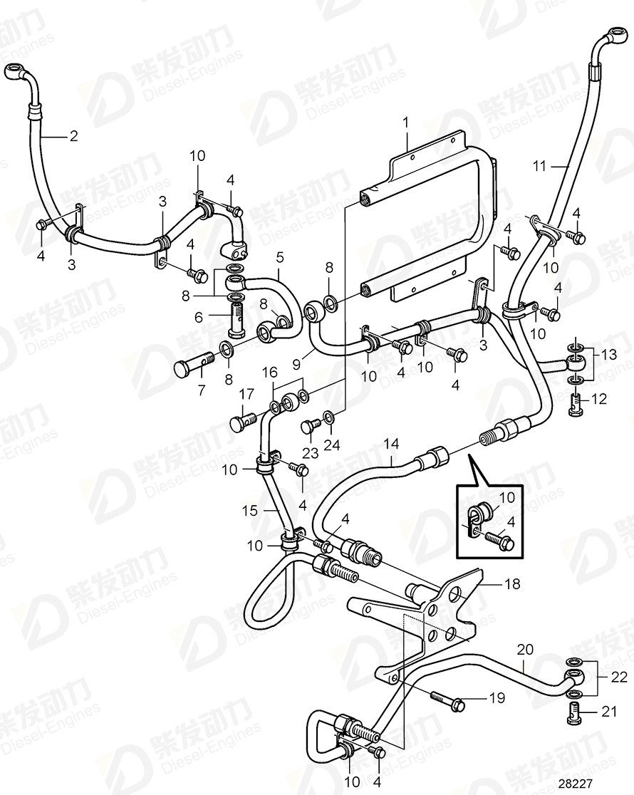 volvo penta Hollow screw 968126 Drawing volvo penta Hollow screw 968126 Drawing